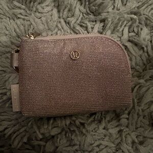 Lululemon Glittery rose gold Wallet